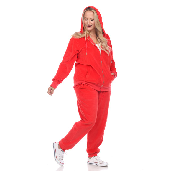 Plus Size 2 Piece Velour Tracksuit Set - Picture 3 of 6